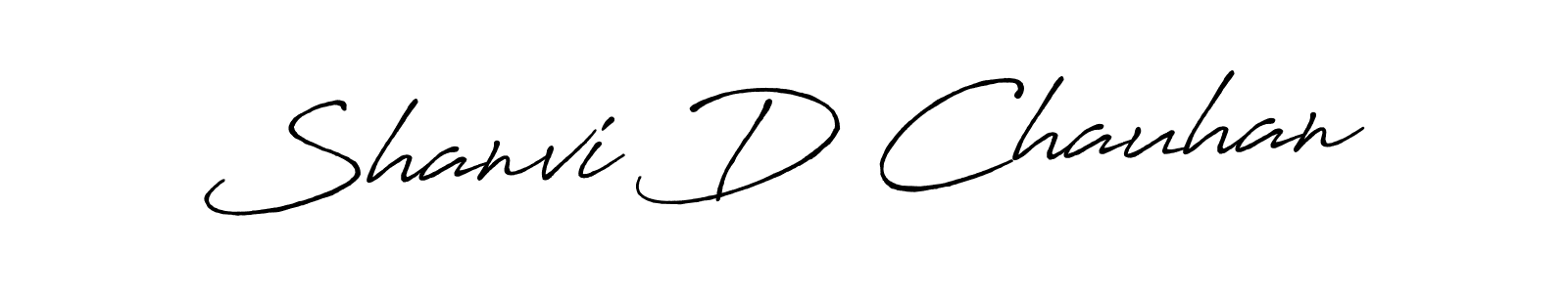 How to make Shanvi D Chauhan signature? Antro_Vectra_Bolder is a professional autograph style. Create handwritten signature for Shanvi D Chauhan name. Shanvi D Chauhan signature style 7 images and pictures png