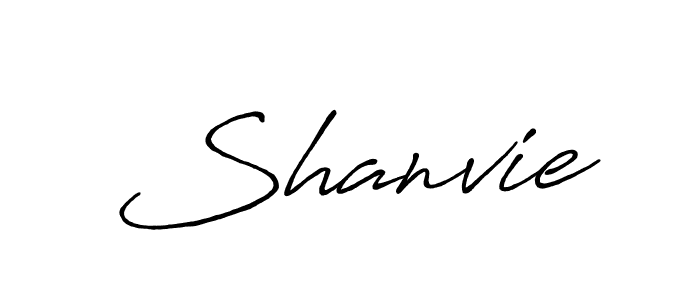 Make a beautiful signature design for name Shanvie. With this signature (Antro_Vectra_Bolder) style, you can create a handwritten signature for free. Shanvie signature style 7 images and pictures png