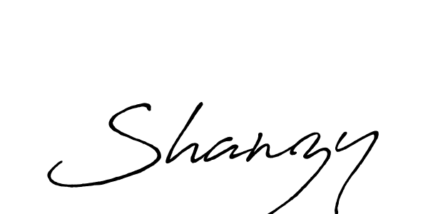 How to make Shanzy signature? Antro_Vectra_Bolder is a professional autograph style. Create handwritten signature for Shanzy name. Shanzy signature style 7 images and pictures png