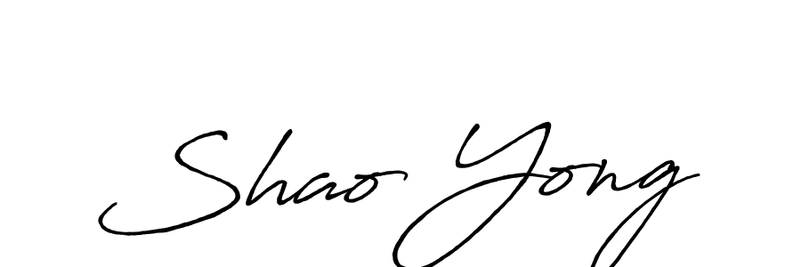 Also You can easily find your signature by using the search form. We will create Shao Yong name handwritten signature images for you free of cost using Antro_Vectra_Bolder sign style. Shao Yong signature style 7 images and pictures png