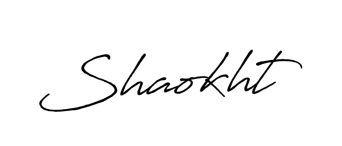 How to make Shaokht signature? Antro_Vectra_Bolder is a professional autograph style. Create handwritten signature for Shaokht name. Shaokht signature style 7 images and pictures png