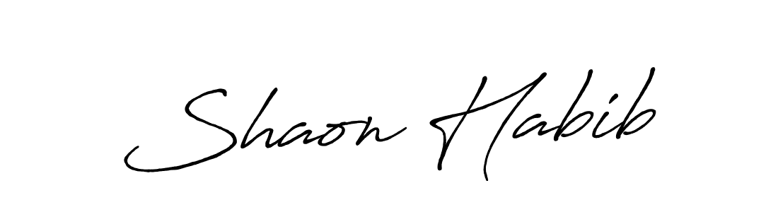 How to make Shaon Habib signature? Antro_Vectra_Bolder is a professional autograph style. Create handwritten signature for Shaon Habib name. Shaon Habib signature style 7 images and pictures png