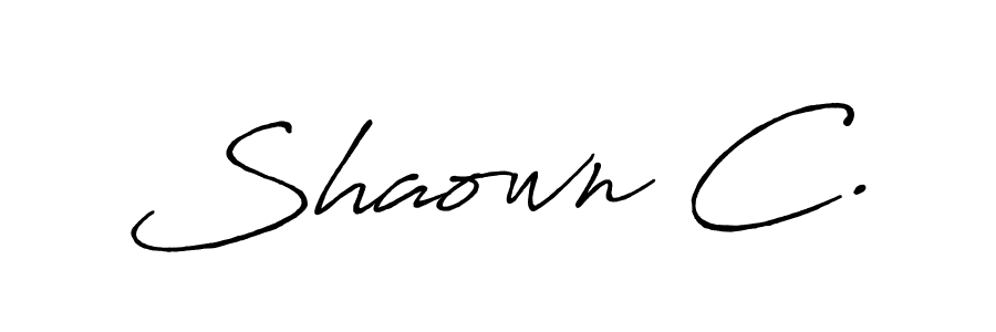 Make a beautiful signature design for name Shaown C.. With this signature (Antro_Vectra_Bolder) style, you can create a handwritten signature for free. Shaown C. signature style 7 images and pictures png