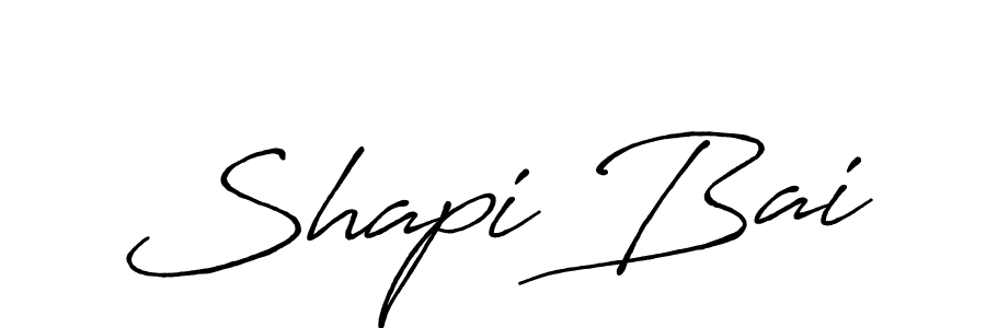 Similarly Antro_Vectra_Bolder is the best handwritten signature design. Signature creator online .You can use it as an online autograph creator for name Shapi Bai. Shapi Bai signature style 7 images and pictures png