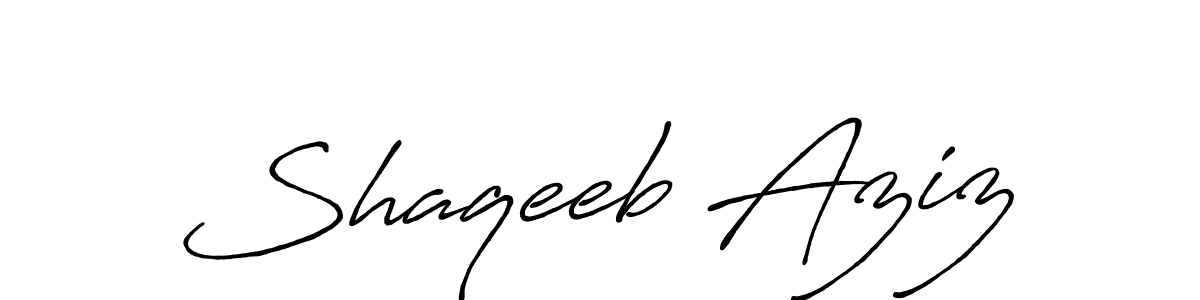 How to make Shaqeeb Aziz signature? Antro_Vectra_Bolder is a professional autograph style. Create handwritten signature for Shaqeeb Aziz name. Shaqeeb Aziz signature style 7 images and pictures png