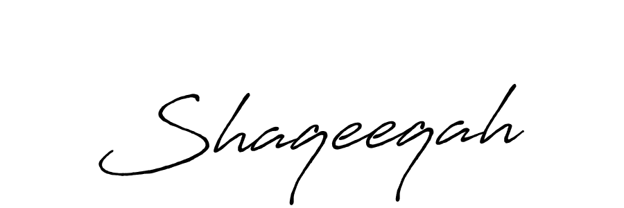 Shaqeeqah stylish signature style. Best Handwritten Sign (Antro_Vectra_Bolder) for my name. Handwritten Signature Collection Ideas for my name Shaqeeqah. Shaqeeqah signature style 7 images and pictures png