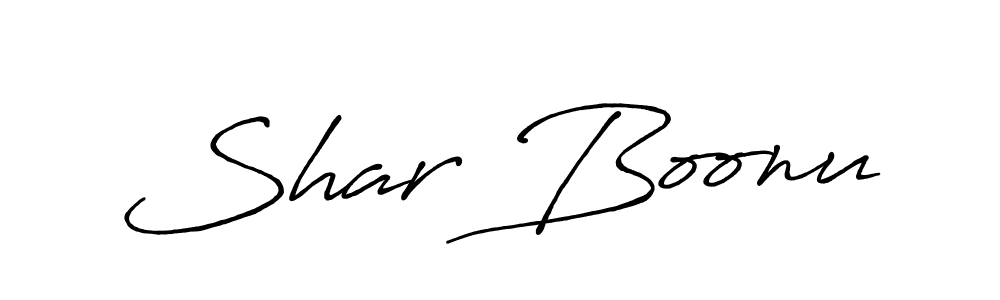 if you are searching for the best signature style for your name Shar Boonu. so please give up your signature search. here we have designed multiple signature styles  using Antro_Vectra_Bolder. Shar Boonu signature style 7 images and pictures png