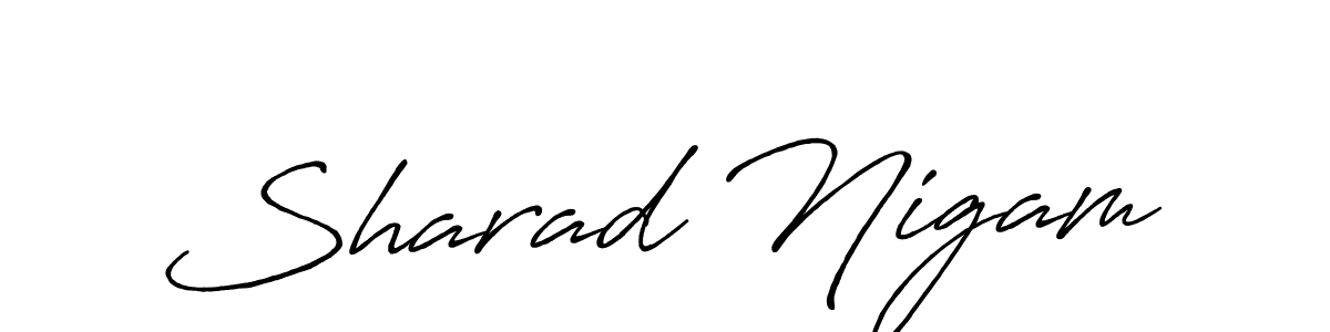 Use a signature maker to create a handwritten signature online. With this signature software, you can design (Antro_Vectra_Bolder) your own signature for name Sharad Nigam. Sharad Nigam signature style 7 images and pictures png