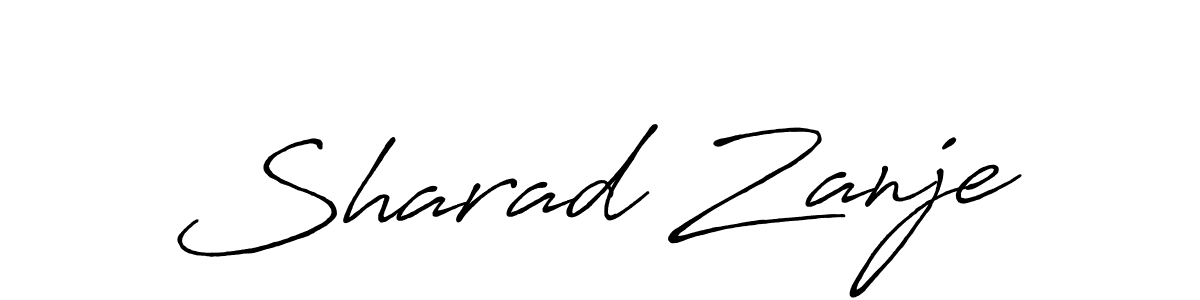 Make a beautiful signature design for name Sharad Zanje. With this signature (Antro_Vectra_Bolder) style, you can create a handwritten signature for free. Sharad Zanje signature style 7 images and pictures png