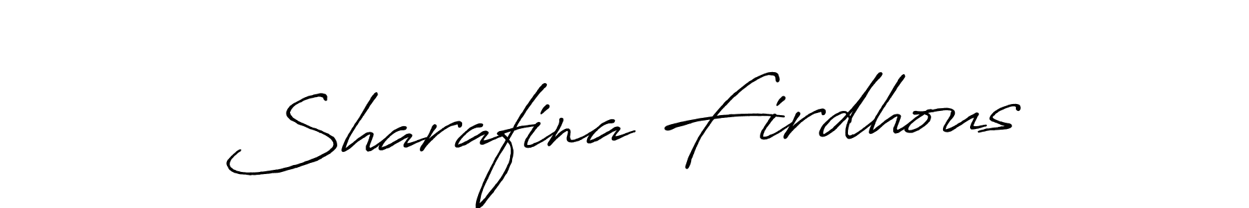 It looks lik you need a new signature style for name Sharafina Firdhous. Design unique handwritten (Antro_Vectra_Bolder) signature with our free signature maker in just a few clicks. Sharafina Firdhous signature style 7 images and pictures png