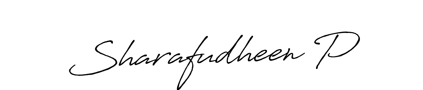 How to make Sharafudheen P name signature. Use Antro_Vectra_Bolder style for creating short signs online. This is the latest handwritten sign. Sharafudheen P signature style 7 images and pictures png