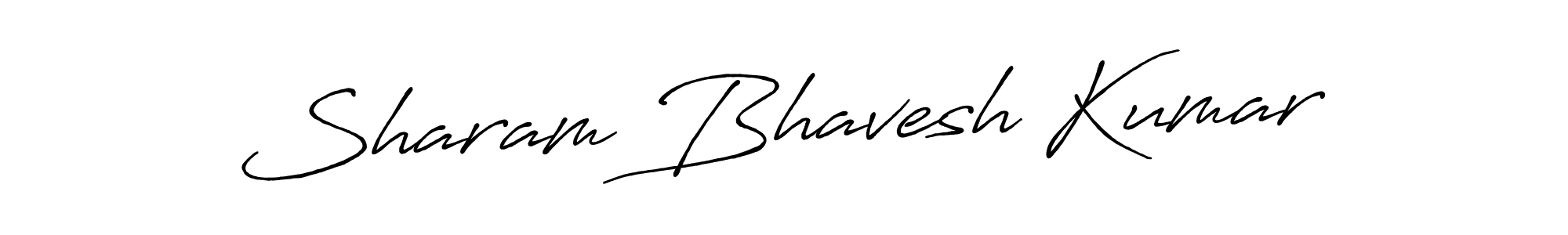 Sharam Bhavesh Kumar stylish signature style. Best Handwritten Sign (Antro_Vectra_Bolder) for my name. Handwritten Signature Collection Ideas for my name Sharam Bhavesh Kumar. Sharam Bhavesh Kumar signature style 7 images and pictures png