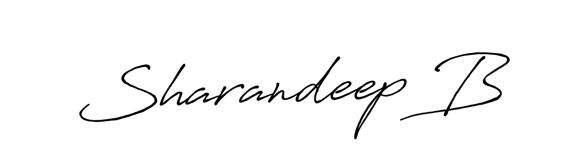 Design your own signature with our free online signature maker. With this signature software, you can create a handwritten (Antro_Vectra_Bolder) signature for name Sharandeep B. Sharandeep B signature style 7 images and pictures png