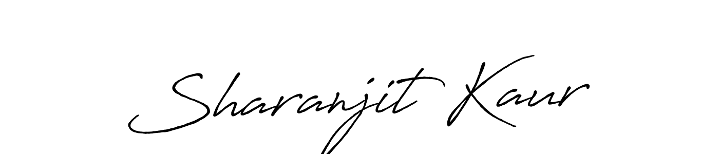 Make a beautiful signature design for name Sharanjit Kaur. With this signature (Antro_Vectra_Bolder) style, you can create a handwritten signature for free. Sharanjit Kaur signature style 7 images and pictures png