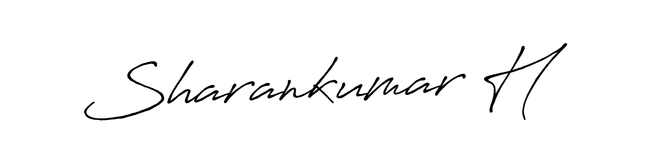 How to make Sharankumar H name signature. Use Antro_Vectra_Bolder style for creating short signs online. This is the latest handwritten sign. Sharankumar H signature style 7 images and pictures png