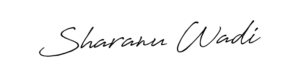 Create a beautiful signature design for name Sharanu Wadi. With this signature (Antro_Vectra_Bolder) fonts, you can make a handwritten signature for free. Sharanu Wadi signature style 7 images and pictures png