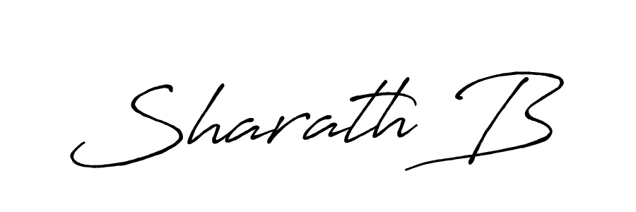 How to make Sharath B name signature. Use Antro_Vectra_Bolder style for creating short signs online. This is the latest handwritten sign. Sharath B signature style 7 images and pictures png