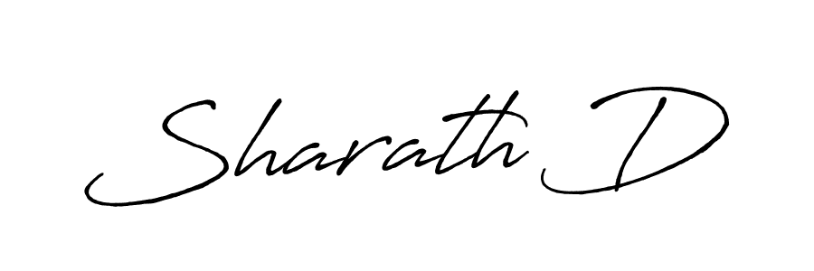 Make a beautiful signature design for name Sharath D. With this signature (Antro_Vectra_Bolder) style, you can create a handwritten signature for free. Sharath D signature style 7 images and pictures png