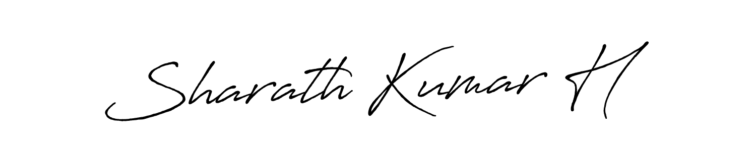 How to make Sharath Kumar H name signature. Use Antro_Vectra_Bolder style for creating short signs online. This is the latest handwritten sign. Sharath Kumar H signature style 7 images and pictures png