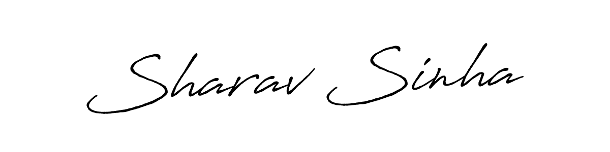 Make a beautiful signature design for name Sharav Sinha. With this signature (Antro_Vectra_Bolder) style, you can create a handwritten signature for free. Sharav Sinha signature style 7 images and pictures png