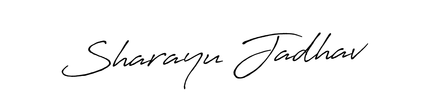 Design your own signature with our free online signature maker. With this signature software, you can create a handwritten (Antro_Vectra_Bolder) signature for name Sharayu Jadhav. Sharayu Jadhav signature style 7 images and pictures png