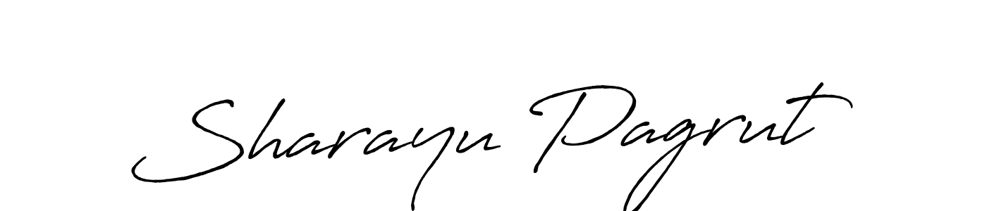 Sharayu Pagrut stylish signature style. Best Handwritten Sign (Antro_Vectra_Bolder) for my name. Handwritten Signature Collection Ideas for my name Sharayu Pagrut. Sharayu Pagrut signature style 7 images and pictures png