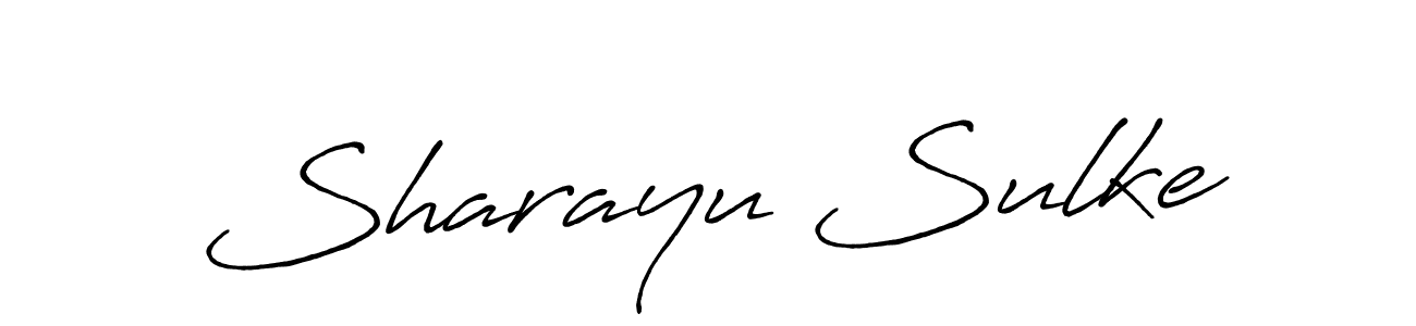 Create a beautiful signature design for name Sharayu Sulke. With this signature (Antro_Vectra_Bolder) fonts, you can make a handwritten signature for free. Sharayu Sulke signature style 7 images and pictures png