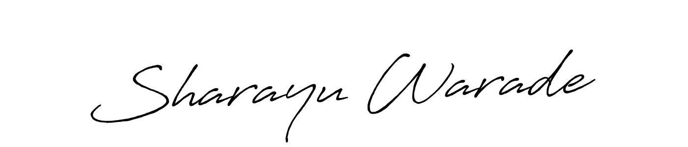 Design your own signature with our free online signature maker. With this signature software, you can create a handwritten (Antro_Vectra_Bolder) signature for name Sharayu Warade. Sharayu Warade signature style 7 images and pictures png