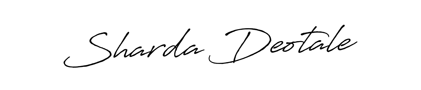 How to make Sharda Deotale name signature. Use Antro_Vectra_Bolder style for creating short signs online. This is the latest handwritten sign. Sharda Deotale signature style 7 images and pictures png
