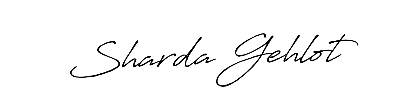 It looks lik you need a new signature style for name Sharda Gehlot. Design unique handwritten (Antro_Vectra_Bolder) signature with our free signature maker in just a few clicks. Sharda Gehlot signature style 7 images and pictures png