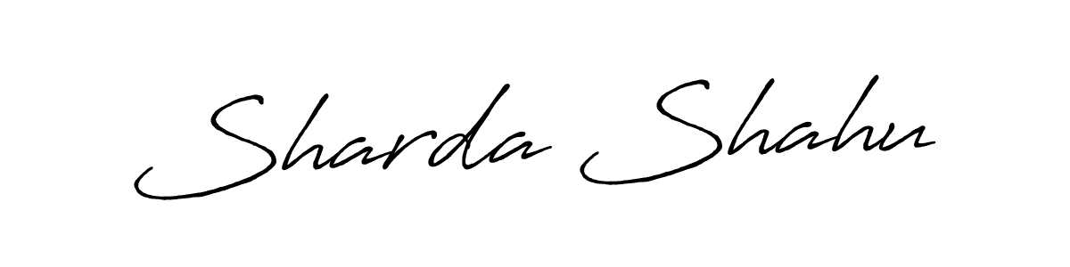 You should practise on your own different ways (Antro_Vectra_Bolder) to write your name (Sharda Shahu) in signature. don't let someone else do it for you. Sharda Shahu signature style 7 images and pictures png