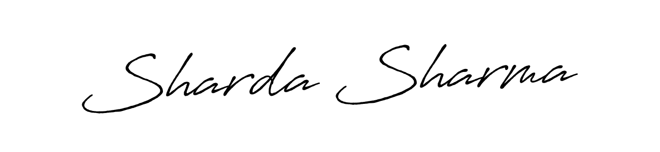 Make a beautiful signature design for name Sharda Sharma. With this signature (Antro_Vectra_Bolder) style, you can create a handwritten signature for free. Sharda Sharma signature style 7 images and pictures png