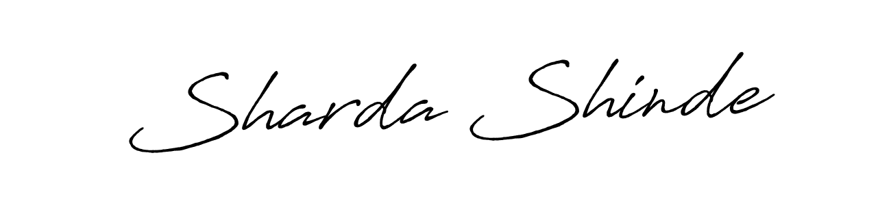 How to make Sharda Shinde name signature. Use Antro_Vectra_Bolder style for creating short signs online. This is the latest handwritten sign. Sharda Shinde signature style 7 images and pictures png