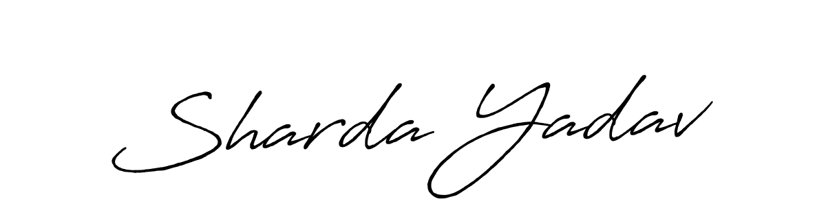 Use a signature maker to create a handwritten signature online. With this signature software, you can design (Antro_Vectra_Bolder) your own signature for name Sharda Yadav. Sharda Yadav signature style 7 images and pictures png