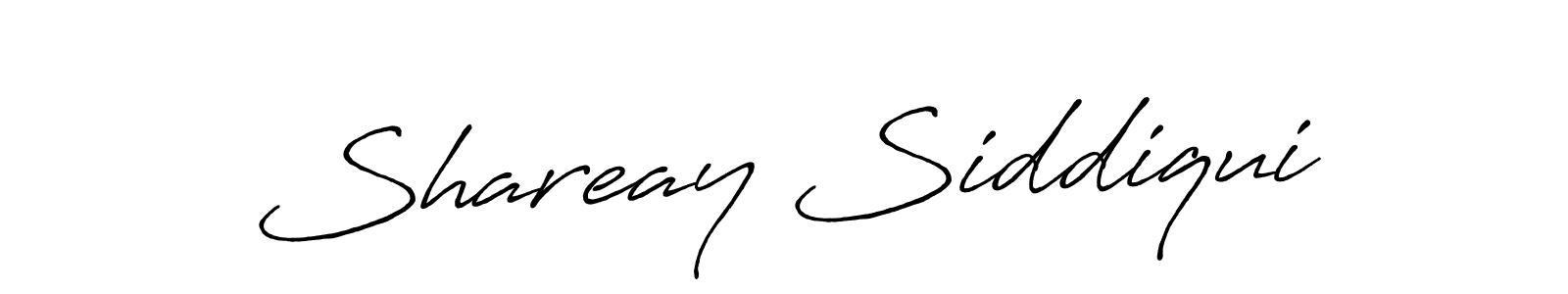 Design your own signature with our free online signature maker. With this signature software, you can create a handwritten (Antro_Vectra_Bolder) signature for name Shareay Siddiqui. Shareay Siddiqui signature style 7 images and pictures png