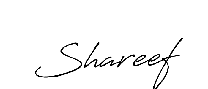 Design your own signature with our free online signature maker. With this signature software, you can create a handwritten (Antro_Vectra_Bolder) signature for name Shareef. Shareef signature style 7 images and pictures png