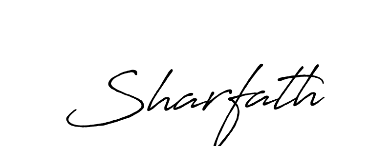 Create a beautiful signature design for name Sharfath. With this signature (Antro_Vectra_Bolder) fonts, you can make a handwritten signature for free. Sharfath signature style 7 images and pictures png