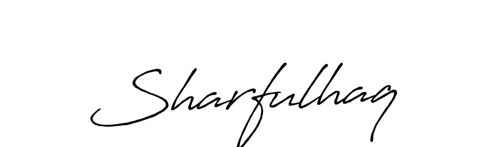 Use a signature maker to create a handwritten signature online. With this signature software, you can design (Antro_Vectra_Bolder) your own signature for name Sharfulhaq. Sharfulhaq signature style 7 images and pictures png