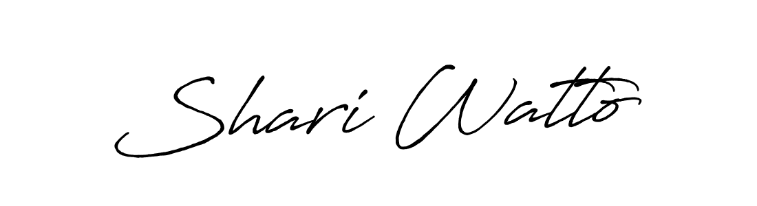 Create a beautiful signature design for name Shari Watto. With this signature (Antro_Vectra_Bolder) fonts, you can make a handwritten signature for free. Shari Watto signature style 7 images and pictures png