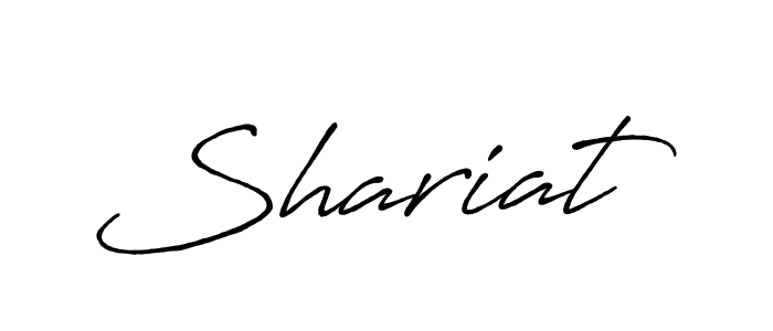 Create a beautiful signature design for name Shariat. With this signature (Antro_Vectra_Bolder) fonts, you can make a handwritten signature for free. Shariat signature style 7 images and pictures png