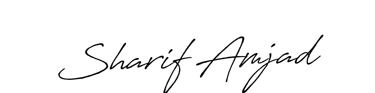 Design your own signature with our free online signature maker. With this signature software, you can create a handwritten (Antro_Vectra_Bolder) signature for name Sharif Amjad. Sharif Amjad signature style 7 images and pictures png