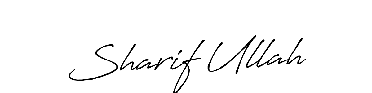 Create a beautiful signature design for name Sharif Ullah. With this signature (Antro_Vectra_Bolder) fonts, you can make a handwritten signature for free. Sharif Ullah signature style 7 images and pictures png