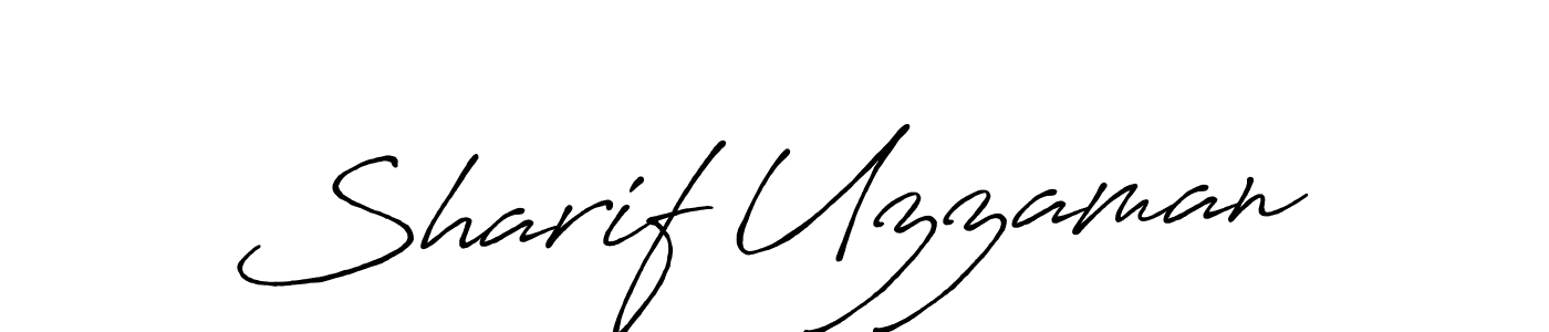 How to make Sharif Uzzaman name signature. Use Antro_Vectra_Bolder style for creating short signs online. This is the latest handwritten sign. Sharif Uzzaman signature style 7 images and pictures png