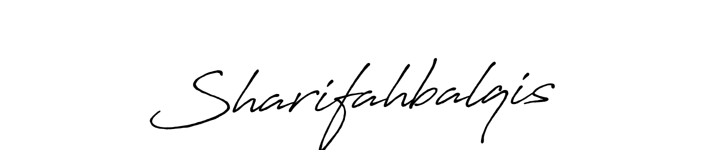 How to make Sharifahbalqis signature? Antro_Vectra_Bolder is a professional autograph style. Create handwritten signature for Sharifahbalqis name. Sharifahbalqis signature style 7 images and pictures png