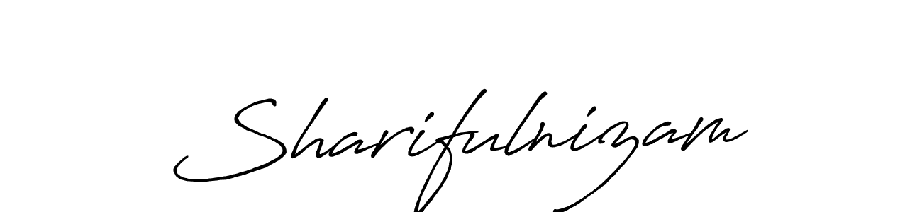 Use a signature maker to create a handwritten signature online. With this signature software, you can design (Antro_Vectra_Bolder) your own signature for name Sharifulnizam. Sharifulnizam signature style 7 images and pictures png