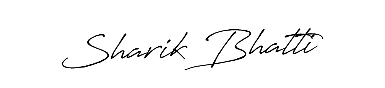 Use a signature maker to create a handwritten signature online. With this signature software, you can design (Antro_Vectra_Bolder) your own signature for name Sharik Bhatti. Sharik Bhatti signature style 7 images and pictures png