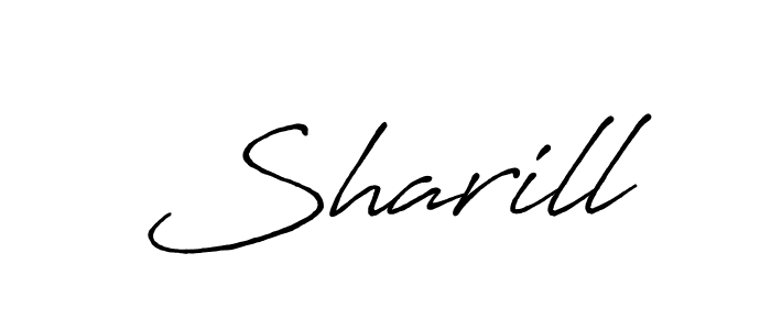 How to make Sharill signature? Antro_Vectra_Bolder is a professional autograph style. Create handwritten signature for Sharill name. Sharill signature style 7 images and pictures png