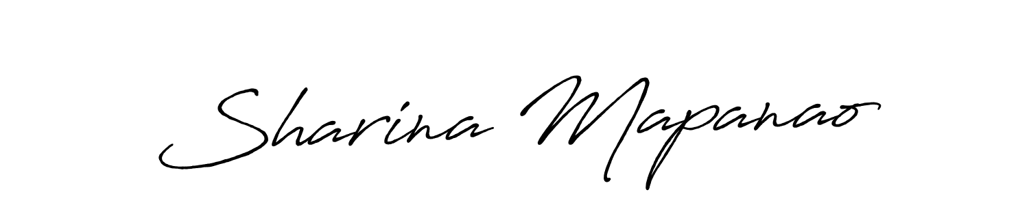 Make a beautiful signature design for name Sharina Mapanao. With this signature (Antro_Vectra_Bolder) style, you can create a handwritten signature for free. Sharina Mapanao signature style 7 images and pictures png