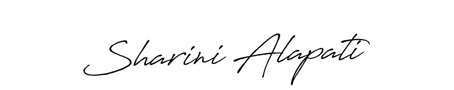 Use a signature maker to create a handwritten signature online. With this signature software, you can design (Antro_Vectra_Bolder) your own signature for name Sharini Alapati. Sharini Alapati signature style 7 images and pictures png