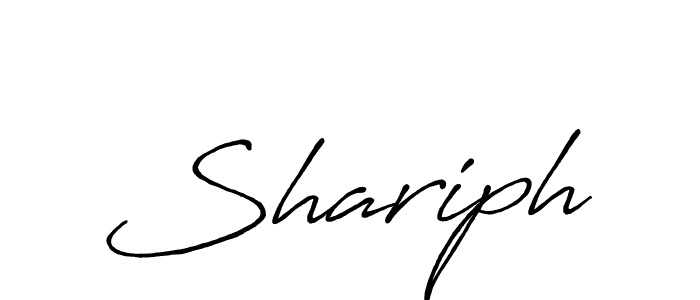 The best way (Antro_Vectra_Bolder) to make a short signature is to pick only two or three words in your name. The name Shariph include a total of six letters. For converting this name. Shariph signature style 7 images and pictures png